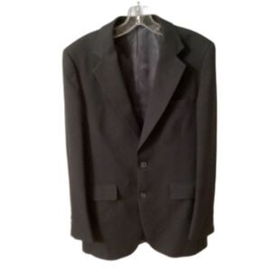 VINTAGE GIVENCHY MENS 40R NAVY BLUE 2 BUTTON BLAZER SPORT COAT